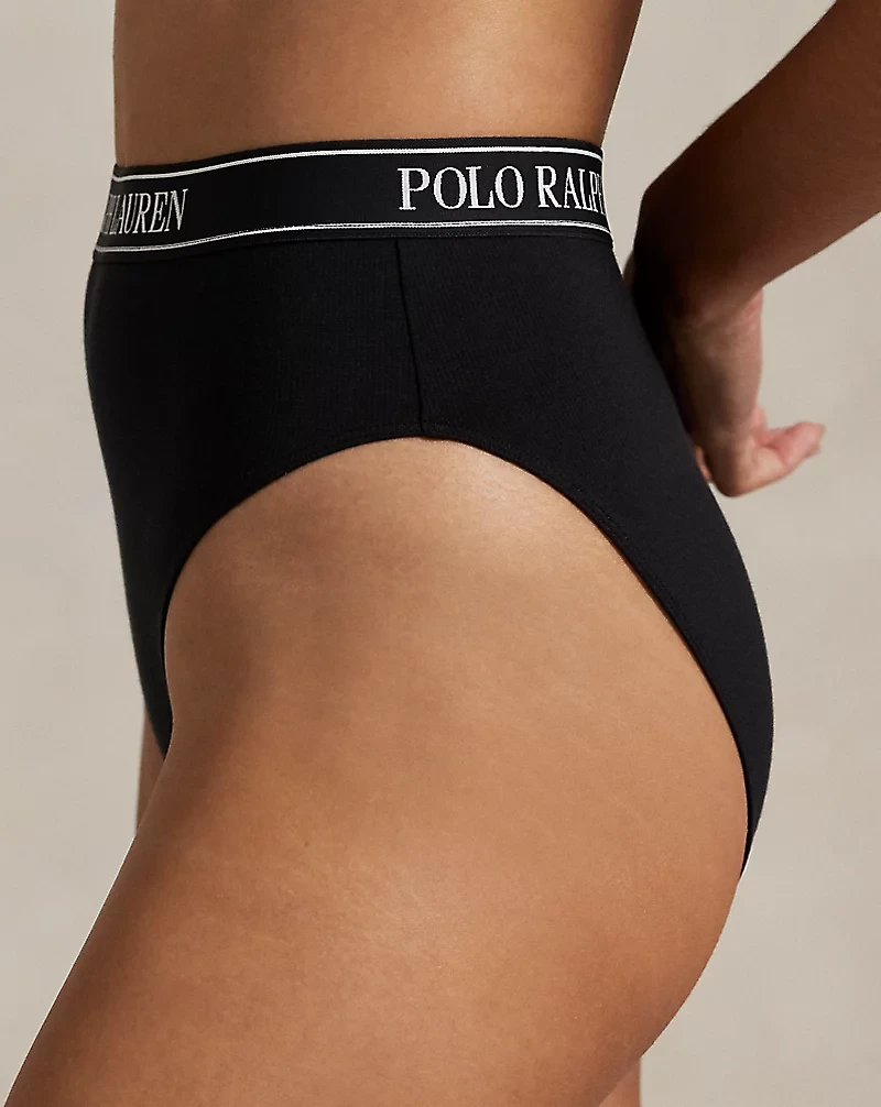 Repeat-Logo High-Rise Tanga