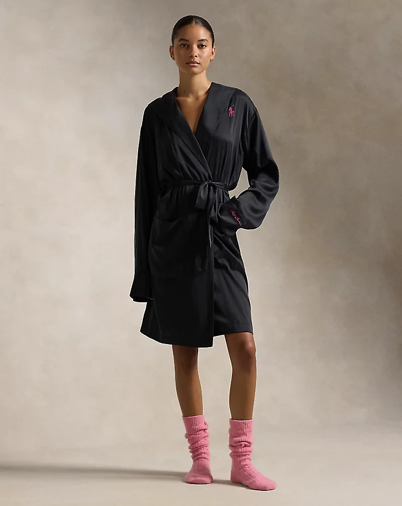 Pink Pony Silk Robe