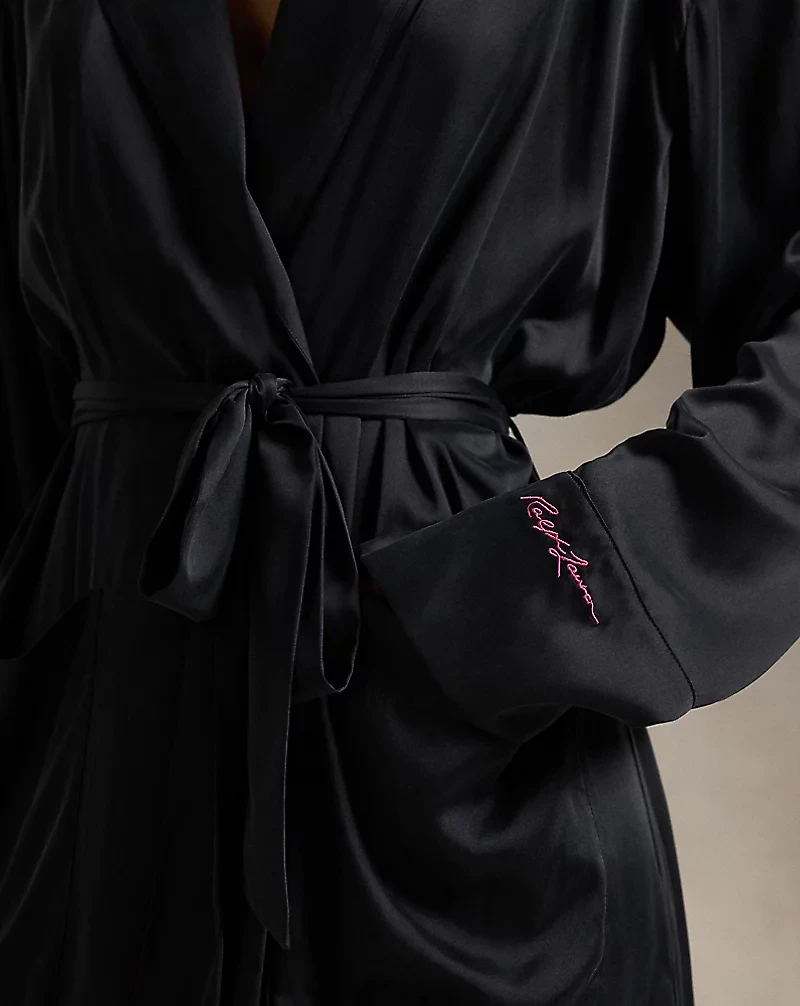 Pink Pony Silk Robe
