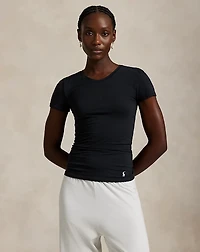 Stretch-Cotton Crewneck Tee