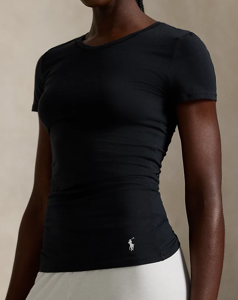 Stretch-Cotton Crewneck Tee