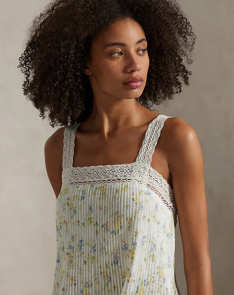Floral Cotton Voile Nightgown