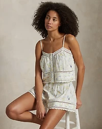 Floral Cotton Cami & Short Pajama Set 