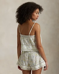 Floral Cotton Cami & Short Pajama Set 