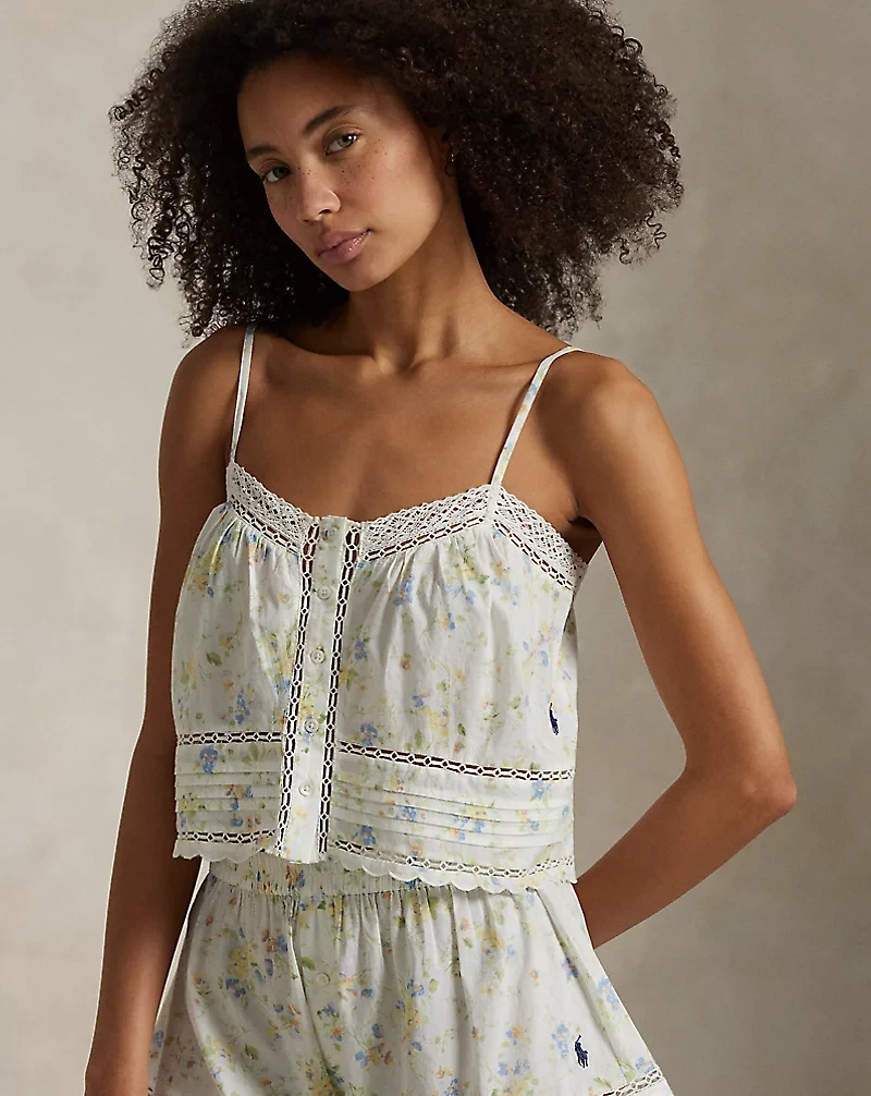 Floral Cotton Cami & Short Pajama Set 
