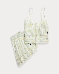 Floral Cotton Cami & Short Pajama Set 