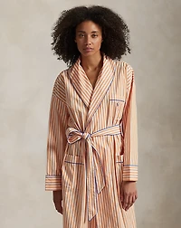 Striped Cotton Poplin Robe