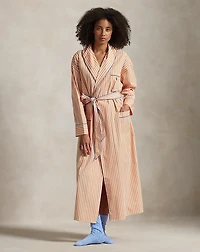 Striped Cotton Poplin Robe