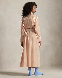 Striped Cotton Poplin Robe