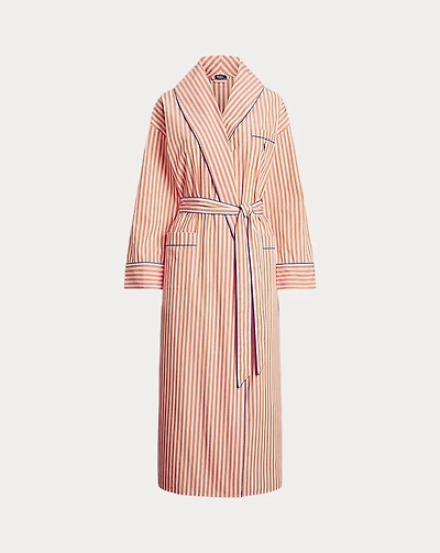 Striped Cotton Poplin Robe