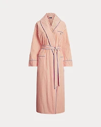 Striped Cotton Poplin Robe