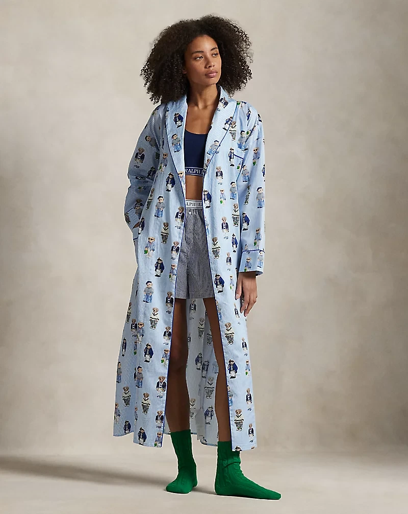 Polo Bear Cotton Sateen Robe