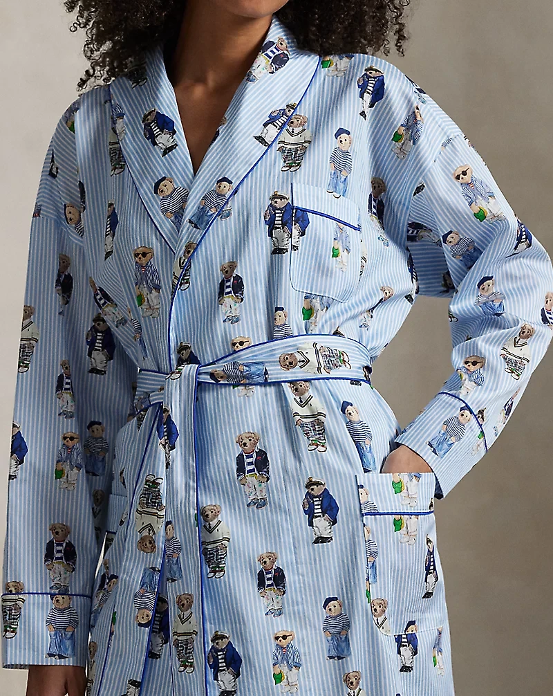 Polo Bear Cotton Sateen Robe