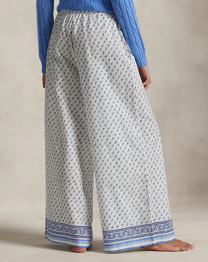 Block-Print Cotton Voile Sleep Pant