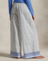 Block-Print Cotton Voile Sleep Pant
