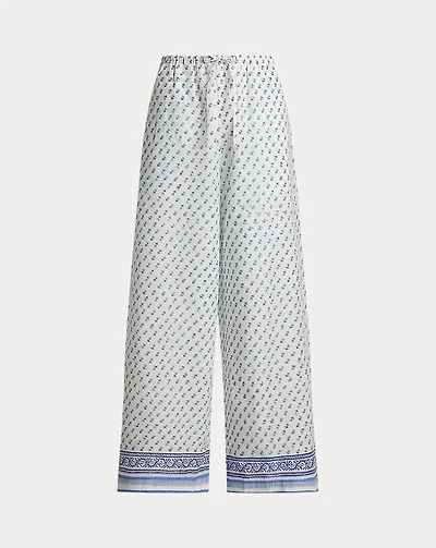 Block-Print Cotton Voile Sleep Pant
