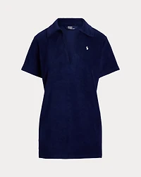 Cotton Terry Polo Dress Cover-Up
