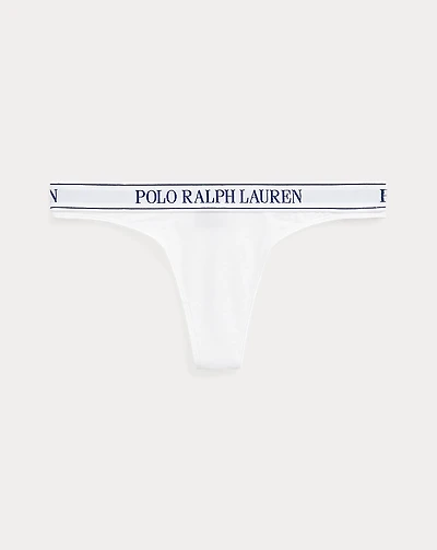 Repeat-Logo Mid-Rise Thong