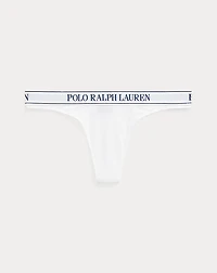 Repeat-Logo Mid-Rise Thong
