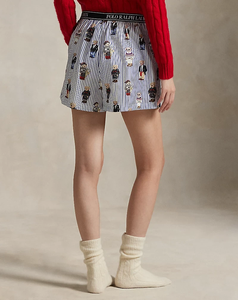 Striped Polo Bear Cotton Boxer
