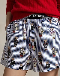 Striped Polo Bear Cotton Boxer