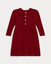 Cable Cotton Sweater Dress & Bloomer