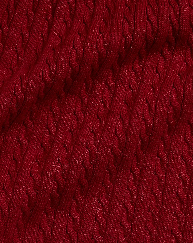 Cable Cotton Sweater Dress & Bloomer