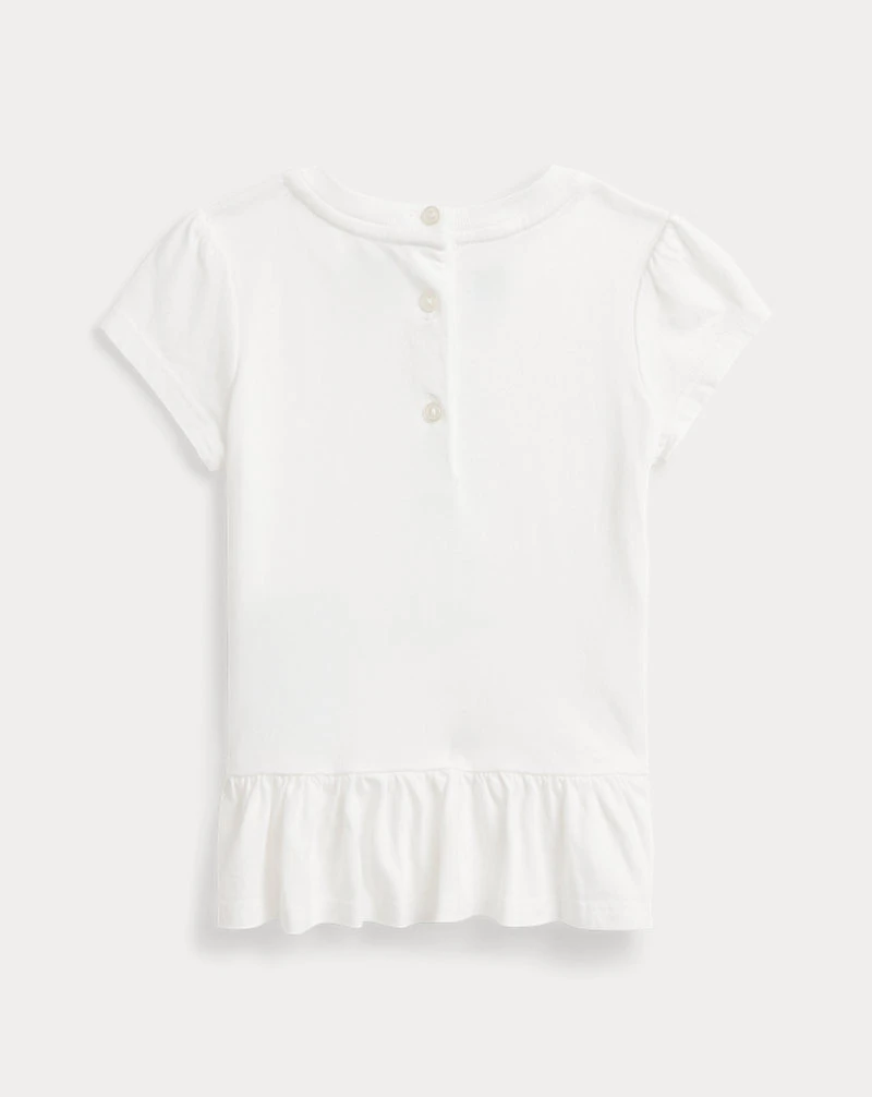 Polo Bear Cotton Jersey Peplum Tee