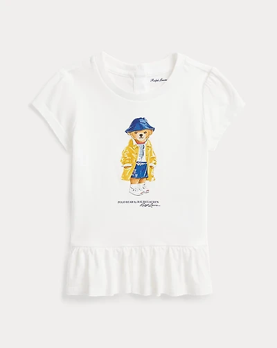 Polo Bear Cotton Jersey Peplum Tee