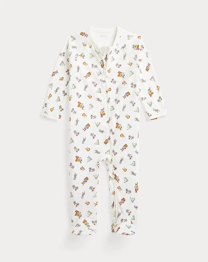 Polo Bear Cotton Footed Coverall