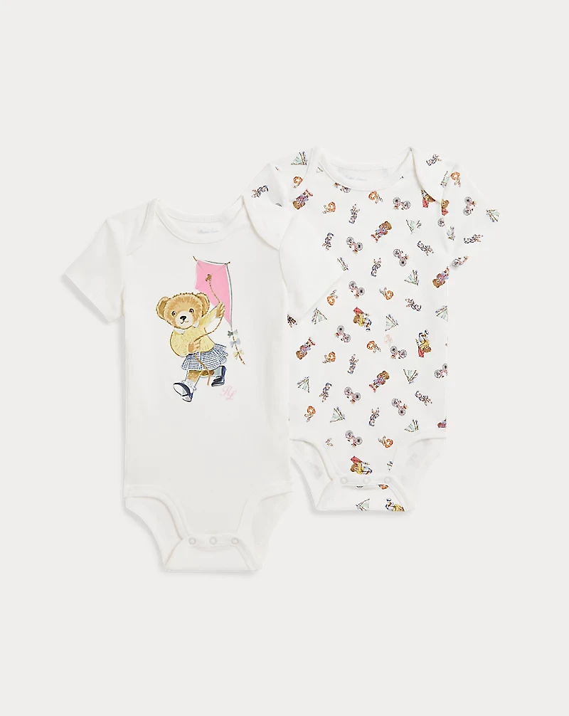 Polo Bear Cotton Bodysuit 2-Pack