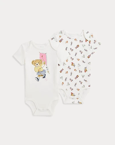 Polo Bear Cotton Bodysuit 2-Pack