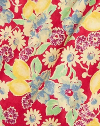Lemon-Floral Slub Cotton Dress & Bloomer