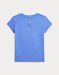 Floral-Logo Cotton Jersey Tee