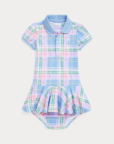 Plaid Mesh Polo Dress & Bloomer