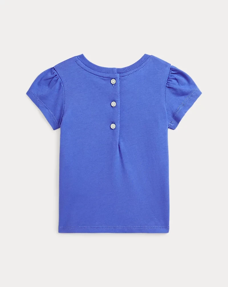 Floral-Logo Cotton Jersey Tee