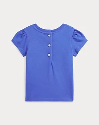 Floral-Logo Cotton Jersey Tee
