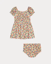 Floral Cotton Jersey Dress & Bloomer
