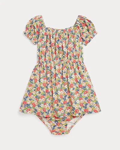 Floral Cotton Jersey Dress & Bloomer