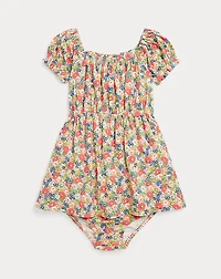 Floral Cotton Jersey Dress & Bloomer