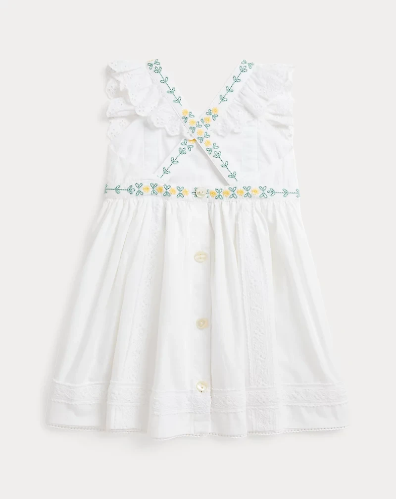 Embroidered Cotton Dress & Bloomer