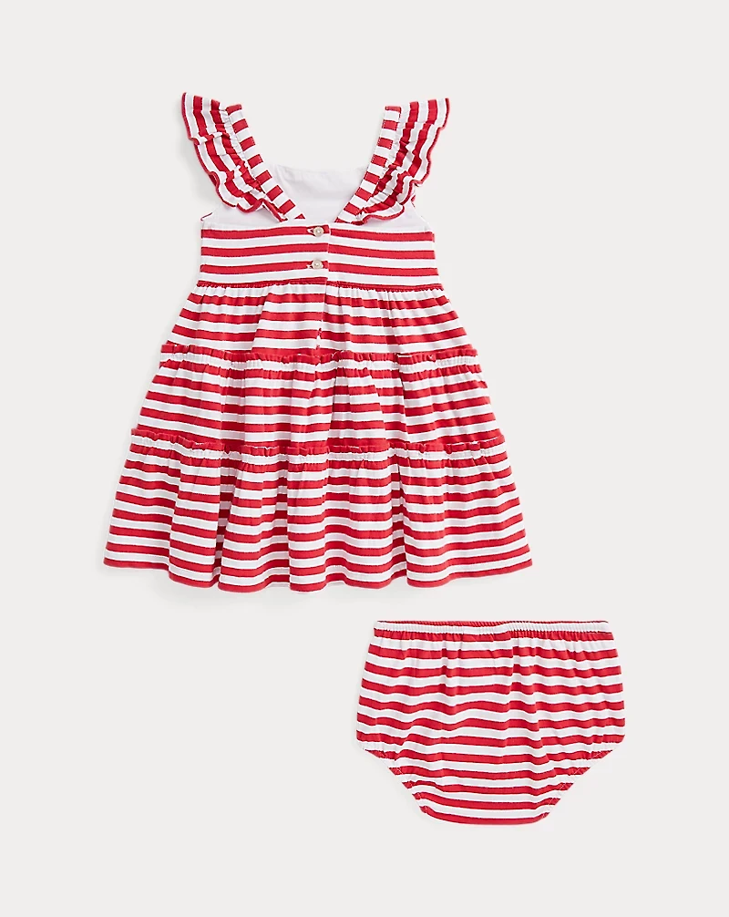 Striped Cotton Jersey Dress & Bloomer