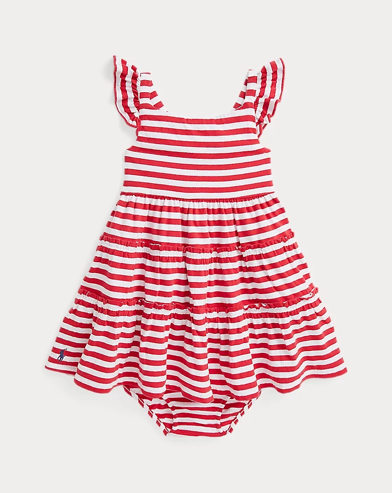 Striped Cotton Jersey Dress & Bloomer