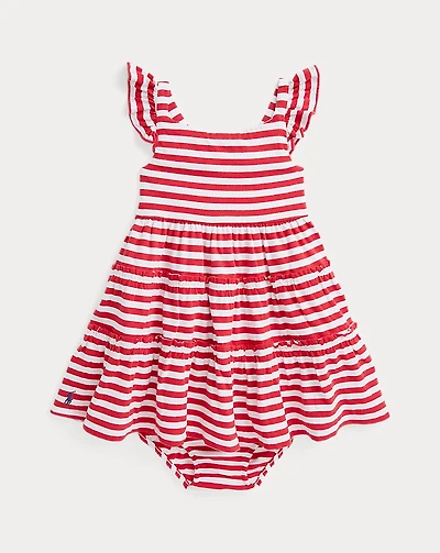 Striped Cotton Jersey Dress & Bloomer