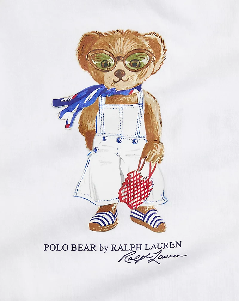 Polo Bear Cotton Jersey Bodysuit