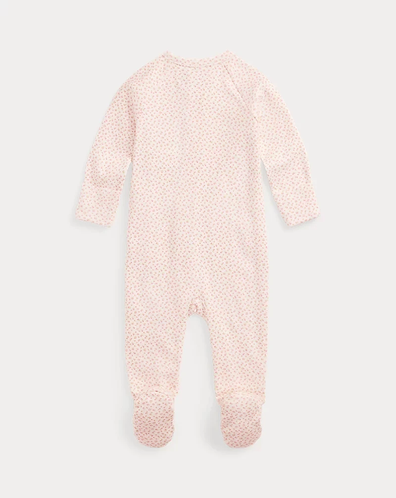 Floral Cotton Interlock Footed Coverall