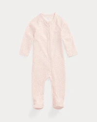 Floral Cotton Interlock Footed Coverall