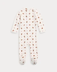 Polo Bear Cotton Footed Coverall