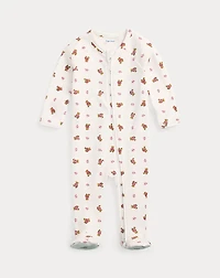 Polo Bear Cotton Footed Coverall