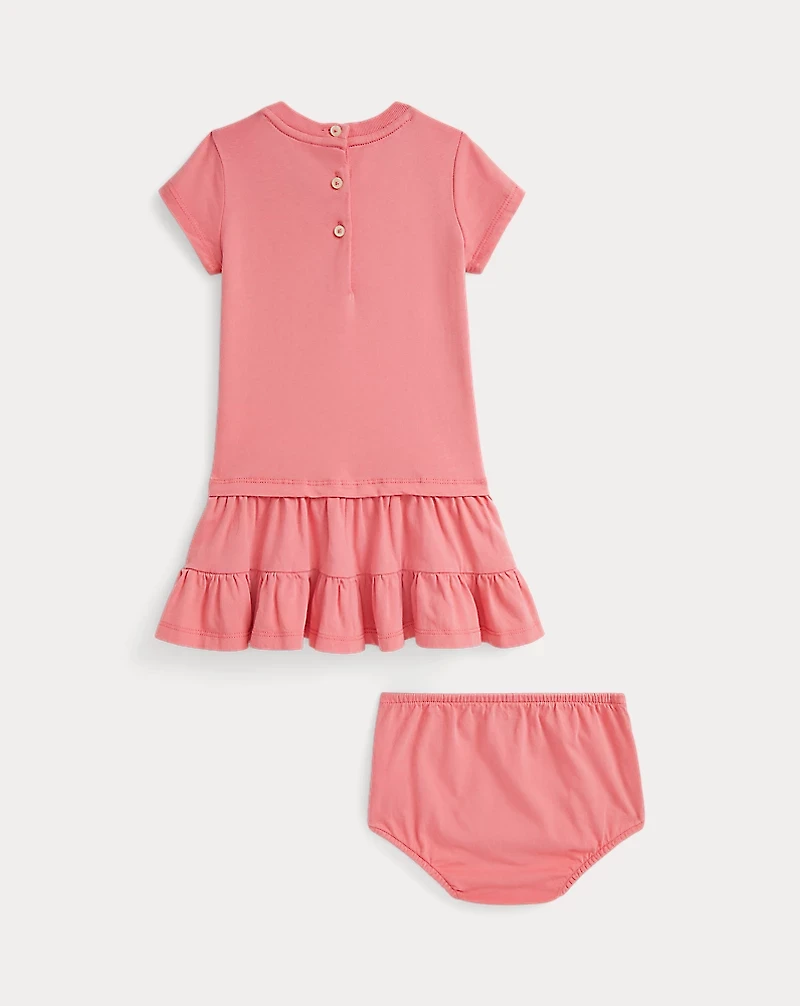 Polo Bear Tiered Cotton Jersey Dress
